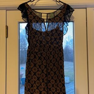 Black and Gold Lace Dress